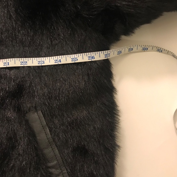 Vintage 90s Manart Reversible Black Leather Coat Black Faux Fur Coat Zip Up XL - Picture 8 of 16